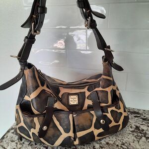 Dooney & Bourke Giraffe Print Medium Size Hobo Bag